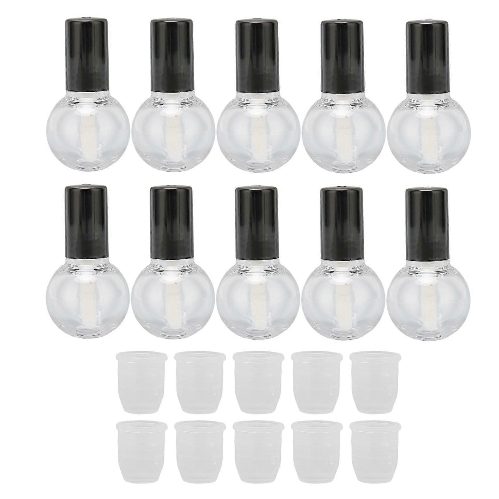 10Pcs 5ml Empty Lip Gloss Tubes Containers Cute Ball Type Plastic Refillable DIY Lip Gloss BottleYMMR)