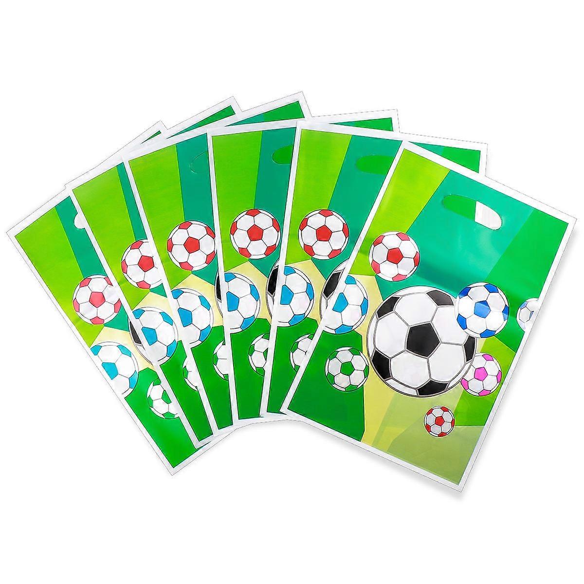 حقائب هدايا حفلة عيد ميلاد أكياس هدايا لكرة القدم ورقة مضغوطة قوية 24 قطعة