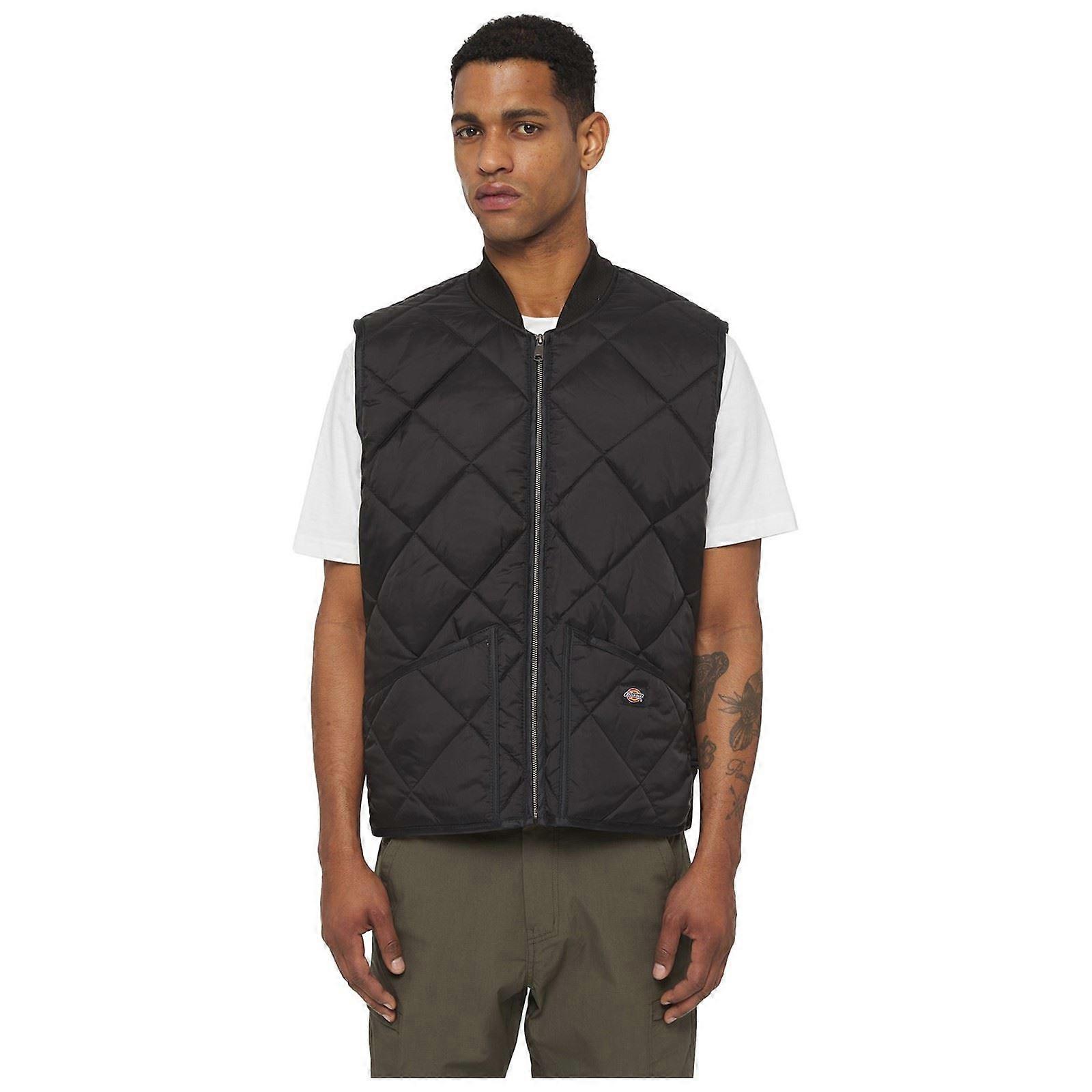 Dickies Diamond Quilted Vest Men's Black Gilets