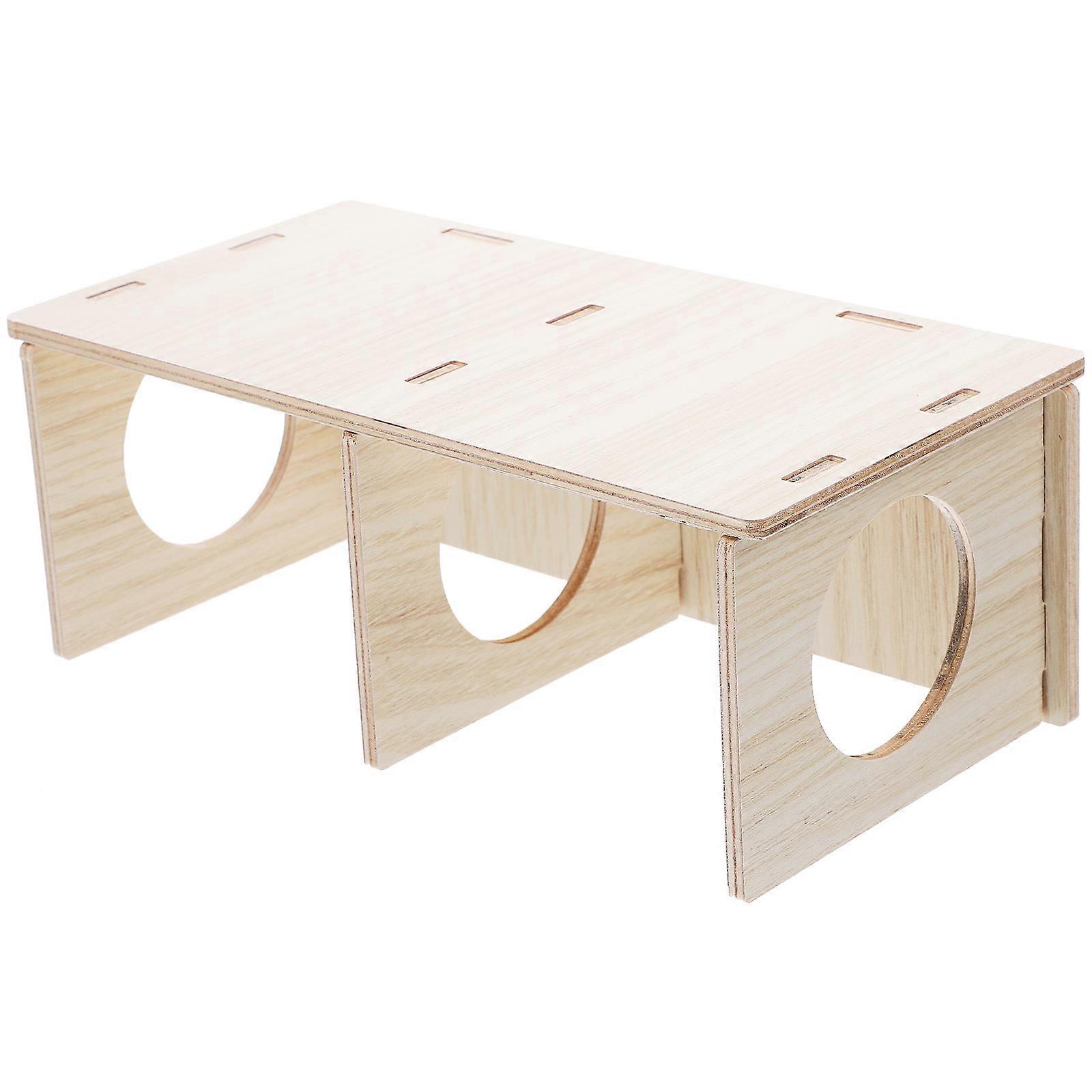 Hamster Cage Wooden Guinea Pig Cabin Rat Easy to Clean Private Space Provider 21X11X8cm 1Set