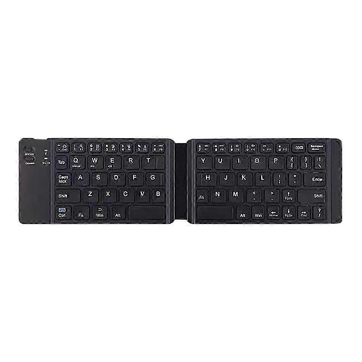Dual Folding Wireless Bluetooth Keyboard for Tablet & Computer - Portable & Lightweight Travel Accessory