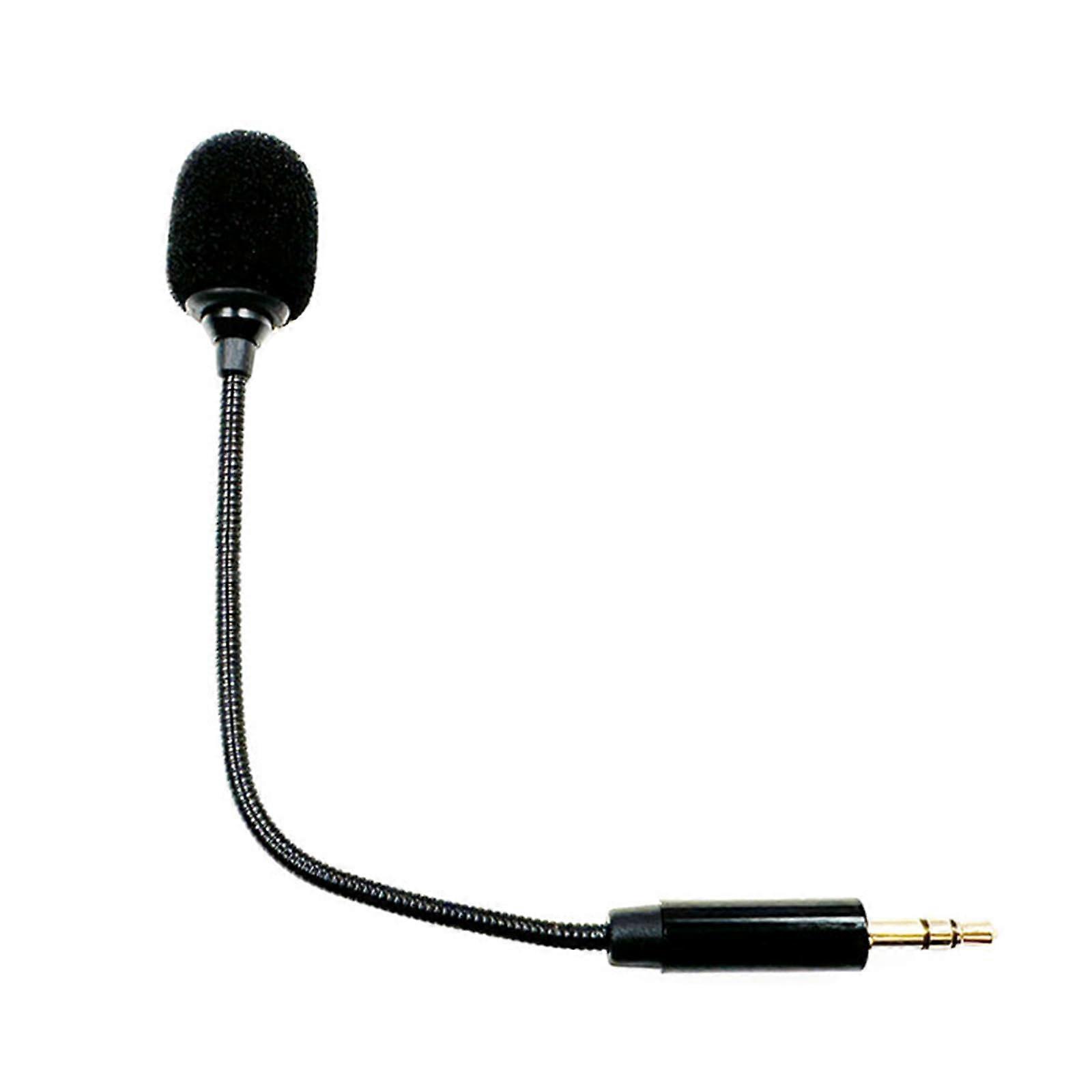 sensitive, pluggable microphone, boom microphone for streamers and gamers, 2.2 kΩ impedance, 6.0 x 2.7 mm head for computers.