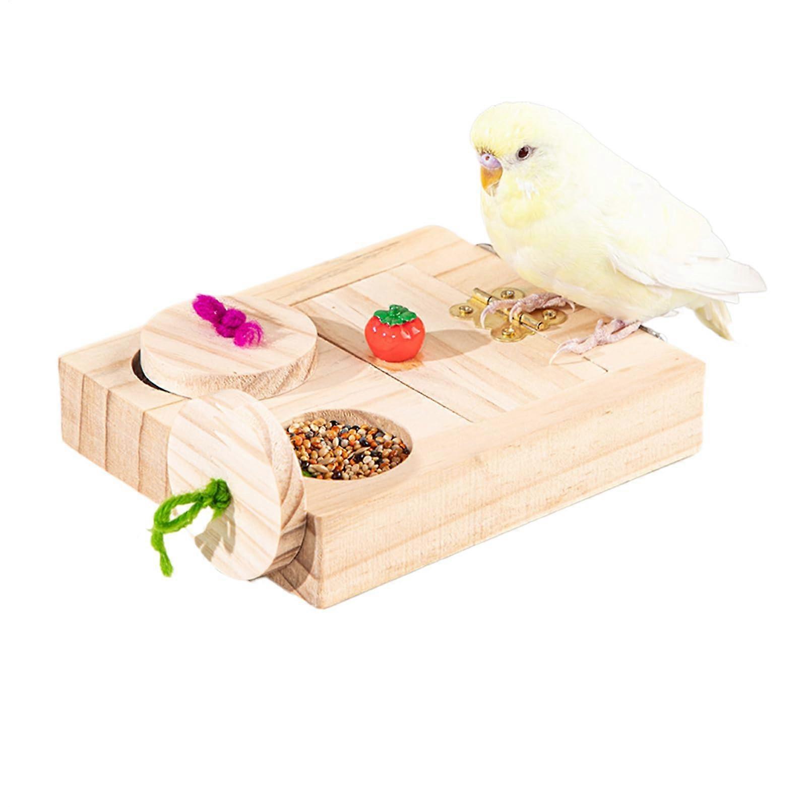Cockatiel Chew Toy - Wood Beak Health Enrichment Feeder, Natural Interactive Toy For Mental Stimulation And Climbing