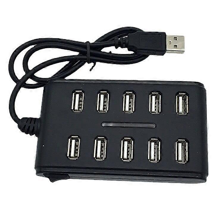 10Port USB 2.0 Speed Hub Splitter Adapter with Extension Cable for Laptop PC Interface Devices