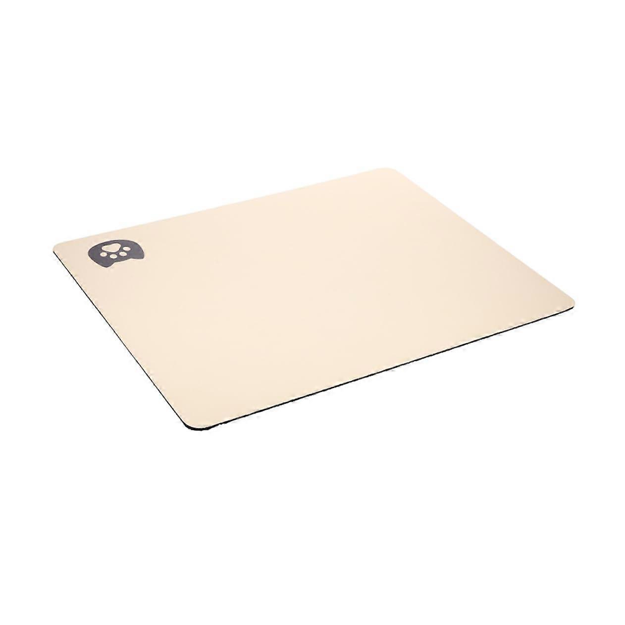 Pet Feeding Mat Made of Diatomite, Absorbent Food Mat with Paw Print Design for Food and Water, QuickDrying NonSlip Cream Color for Cats
