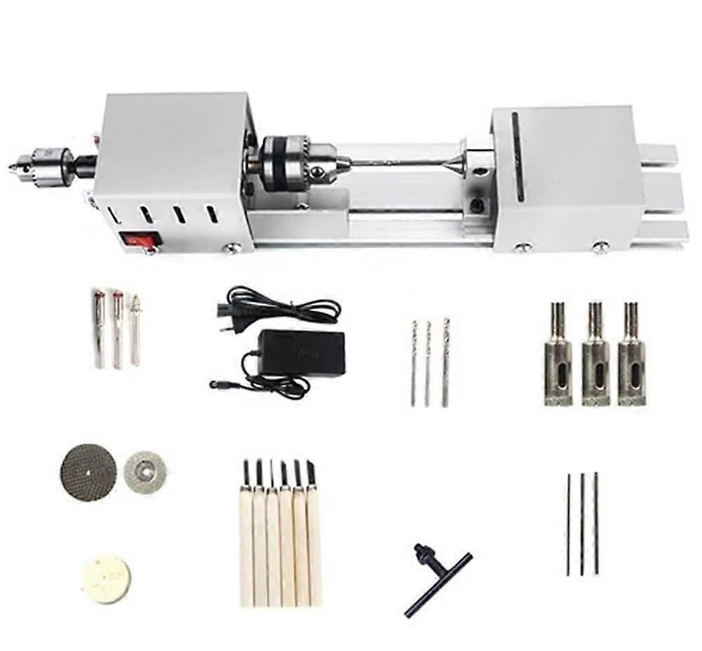 Wood lathe, DIY woodworking, miniature Buddha bead lathe, 12–24 VDC JIYAMI'EN ELEU