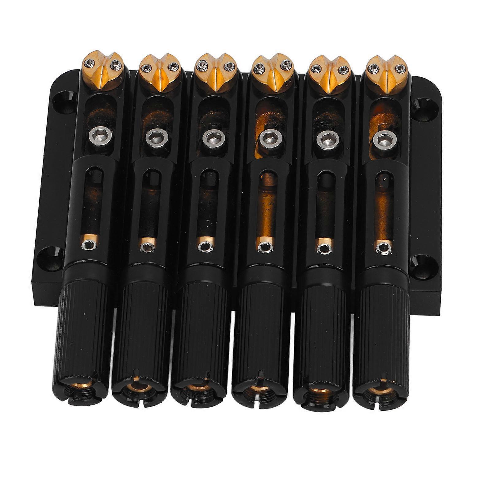 Headless Guitar Bridge 6 String Copper Instrument Accessory for Electric Guitars 