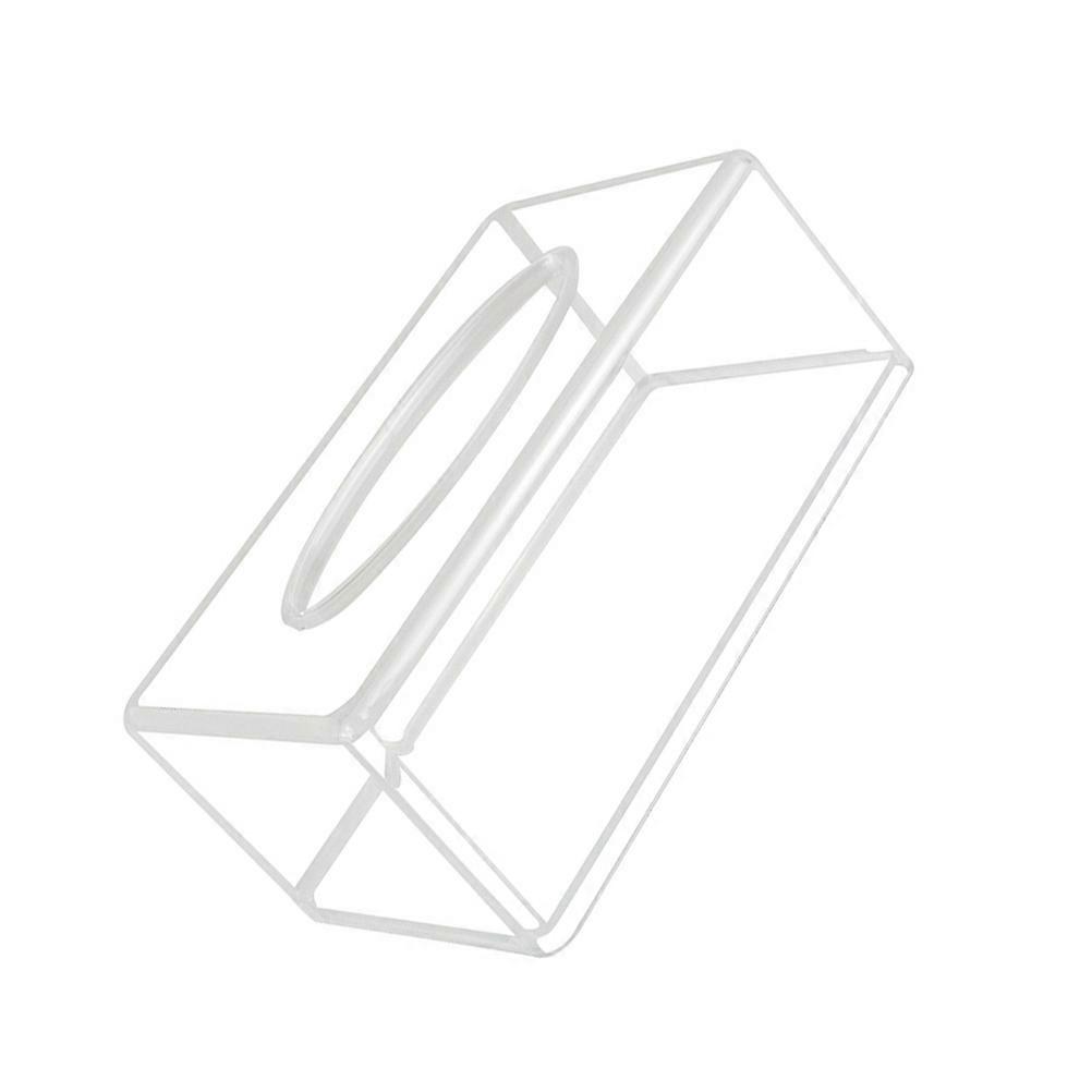 Transparent Acrylic Tissue Box for Paper Towels Storage and Dispensing at Home or Office