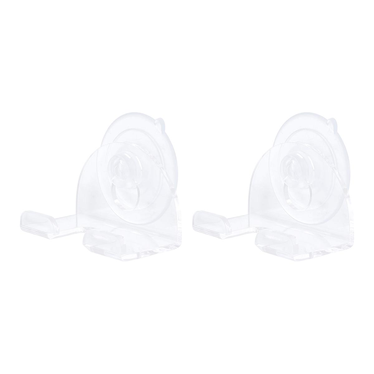Resin Holder with Strong Suction Cup for Men Transparent Suitable for Smooth Surfaces 2 Pieces