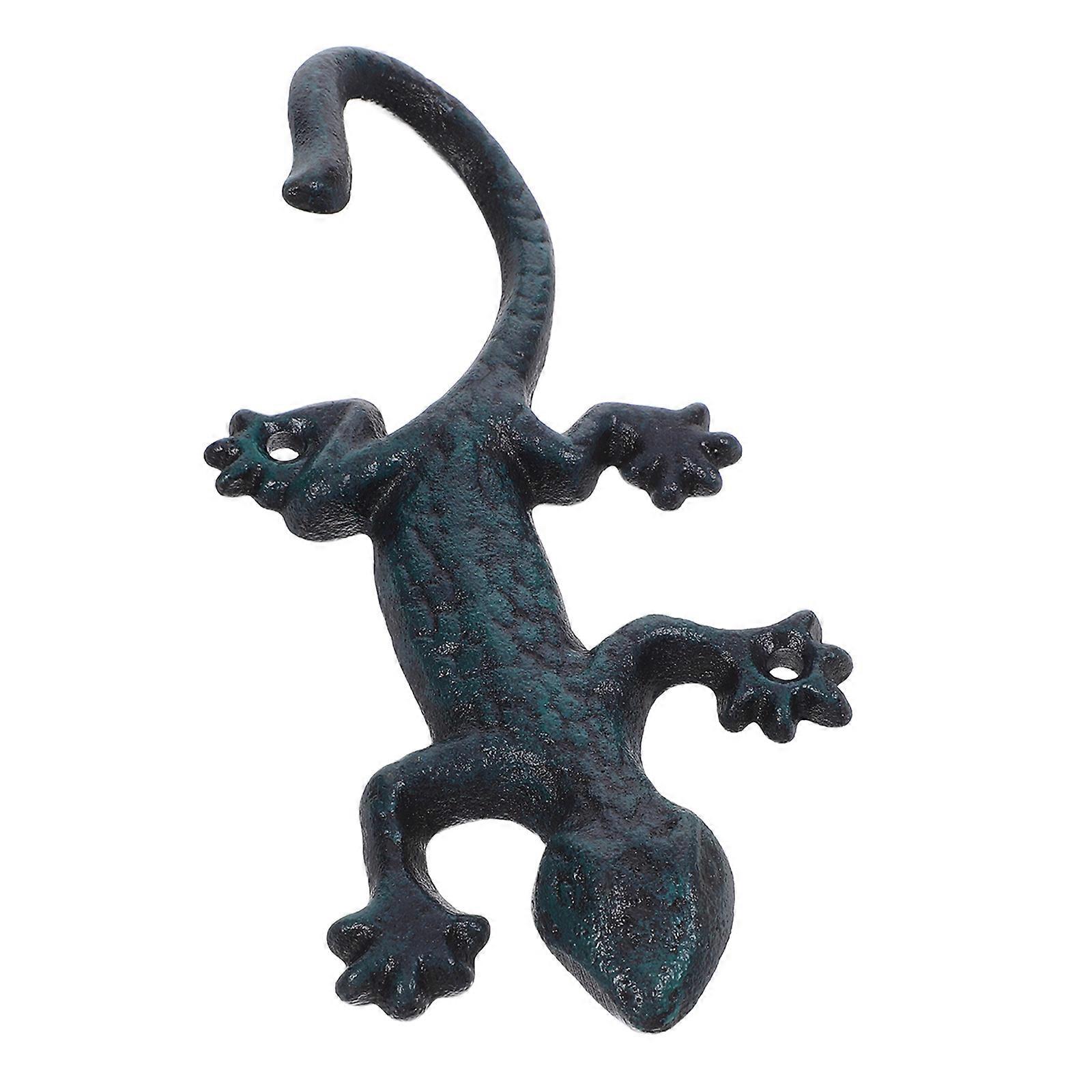 Gecko Design Iron Art Wall Hook – Stylish Wall Mounted Hanger for Coats, Hats & Bags – Includes Screws and Expansion Tubes