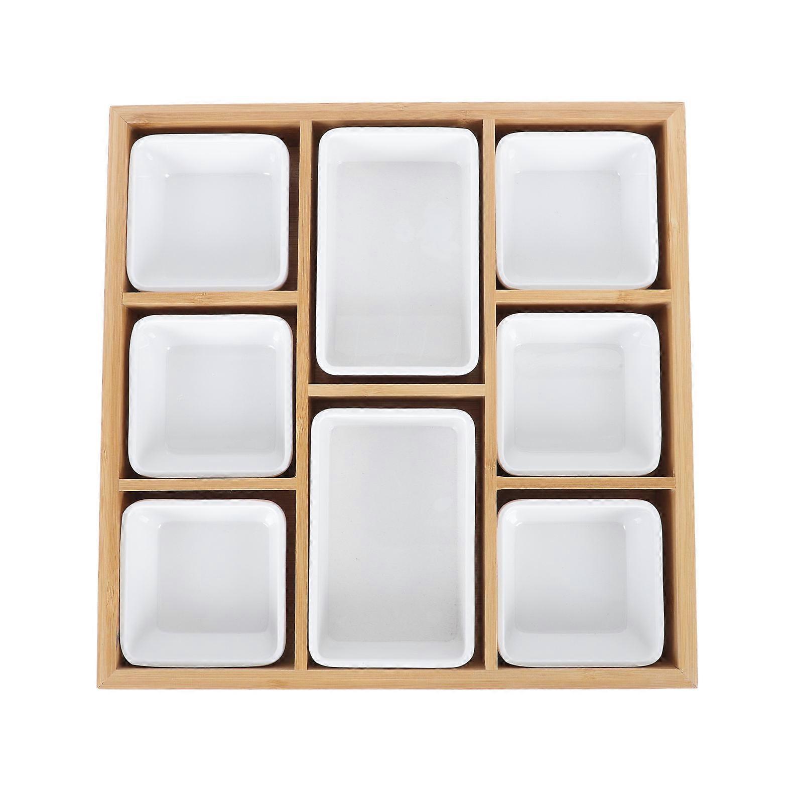 Yellow Plastic Division for Kitchen Use Ideal for Snacks Desserts and Parties with Tray