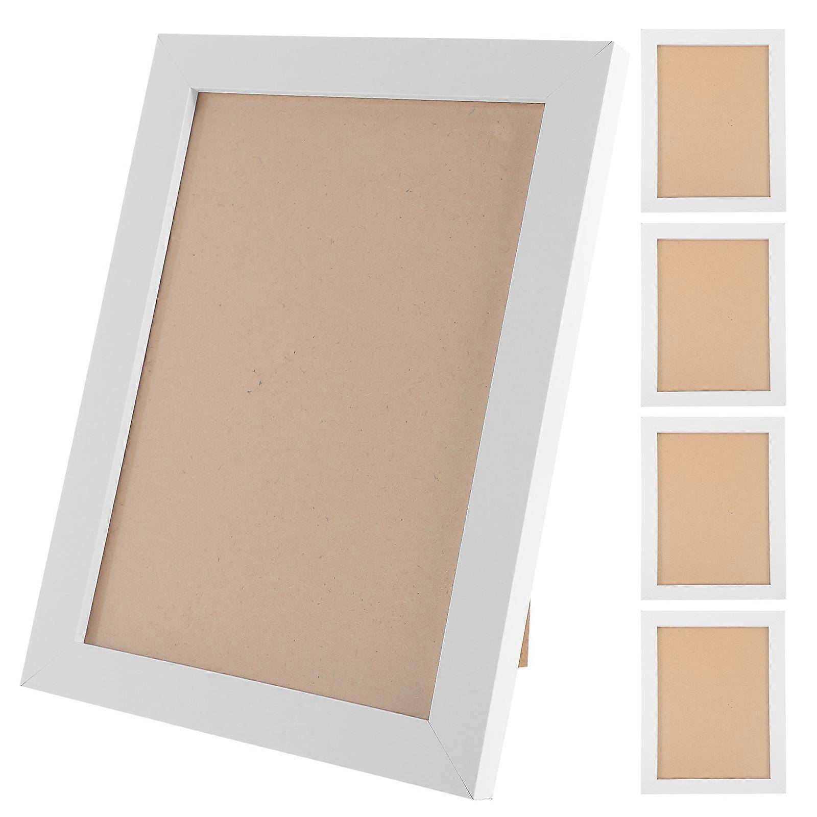 Wooden Photo Frame for Decoration White Picture Display Frame Wood 7 Pieces