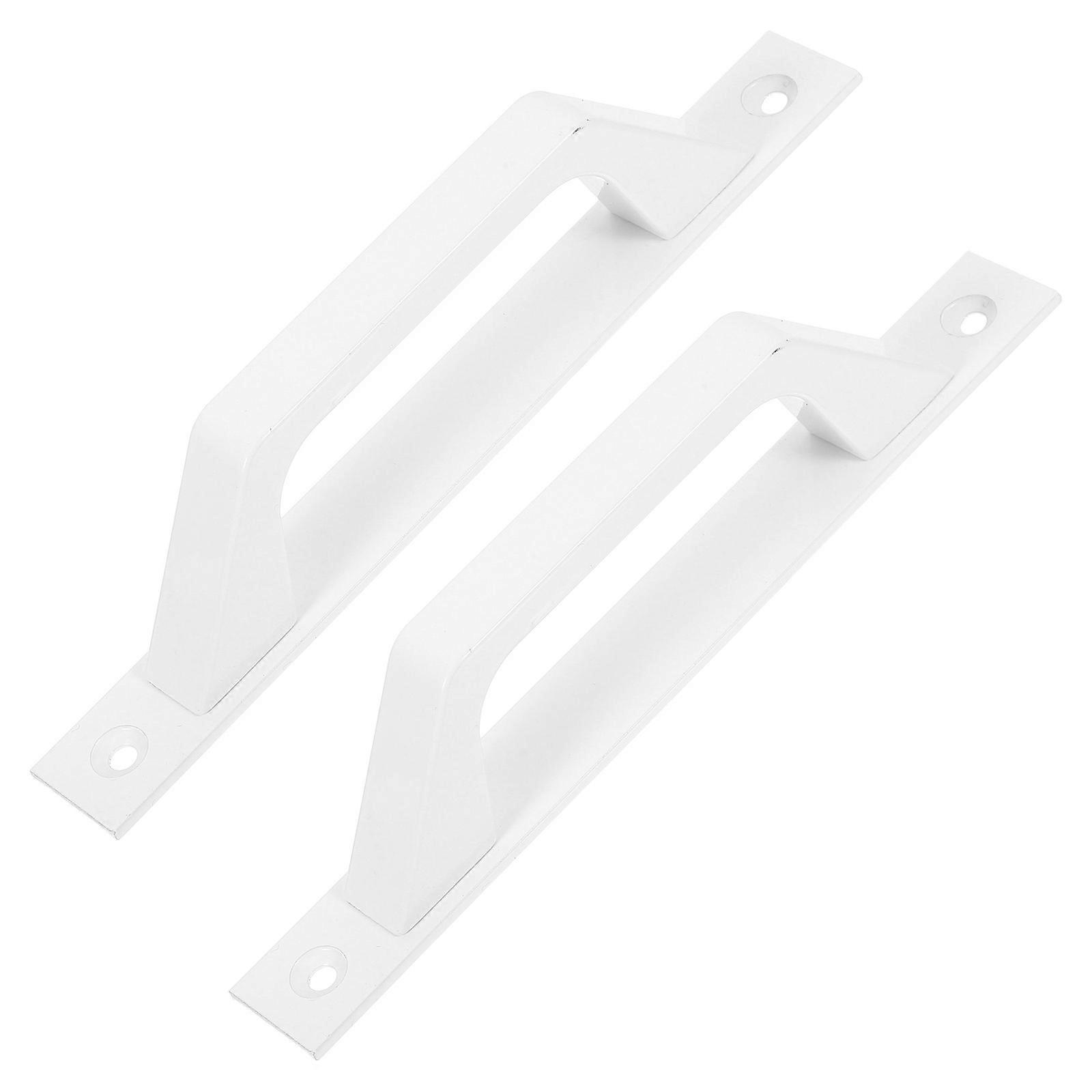 Aluminium Alloy Door Handle with Industrial Style Great for Home Office and Bathroom Use 2 Pieces White 2pcs