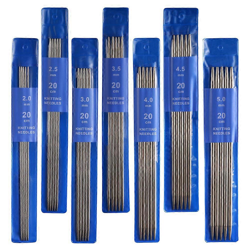 35pcs Double Pointed Straight Knitting Needles for Yarn Crafting