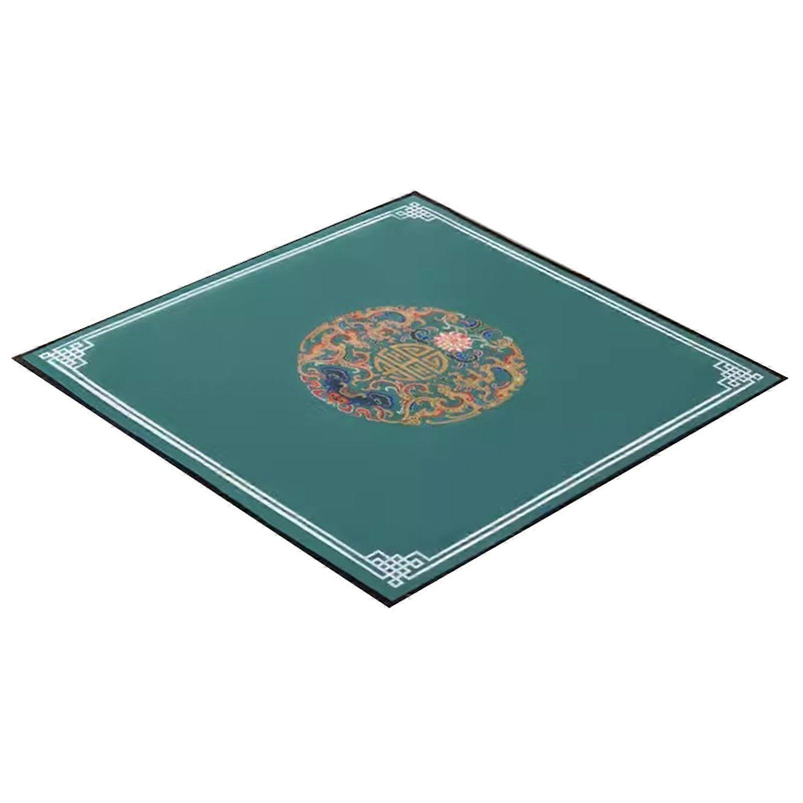 Mahjong Set Polyester Mahjong Table Mat For Tabletop Board Games Card Games Tile Games Blue 35.4 x 35.4 Inches