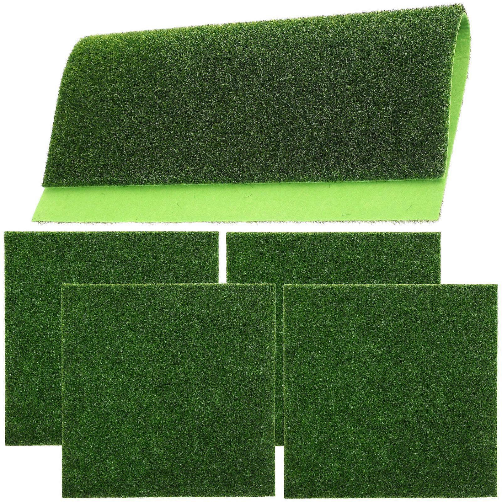 Here's a refined and professional product description for your listing:
**5PCS Artificial Grass Lawn Mats – Realistic Fake Turf for Garden &