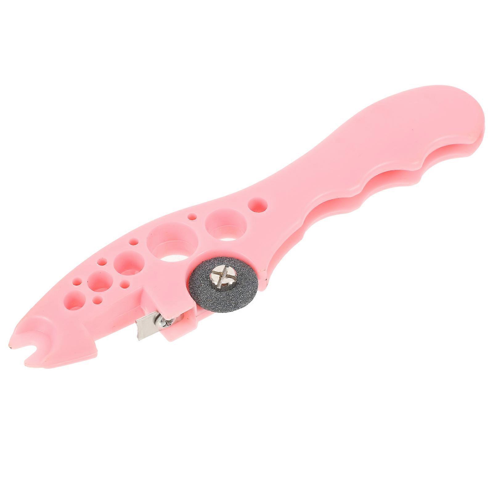 Medical Bottle Opening Tool Families Ergonomic Handle Design Grinding Glass Necks Pink 16.8X4.2cm 1Set