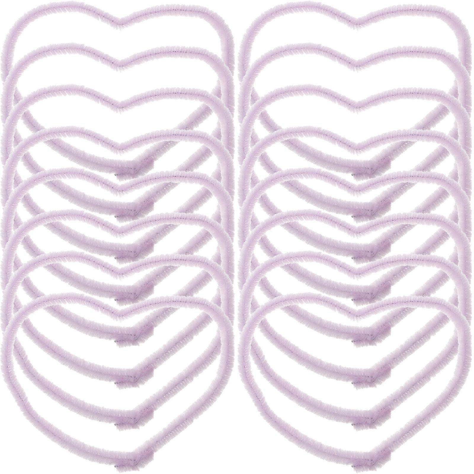 Violet Plush and Iron Wire for Kids Playing 100pcs Flexible Art Craft Supplies