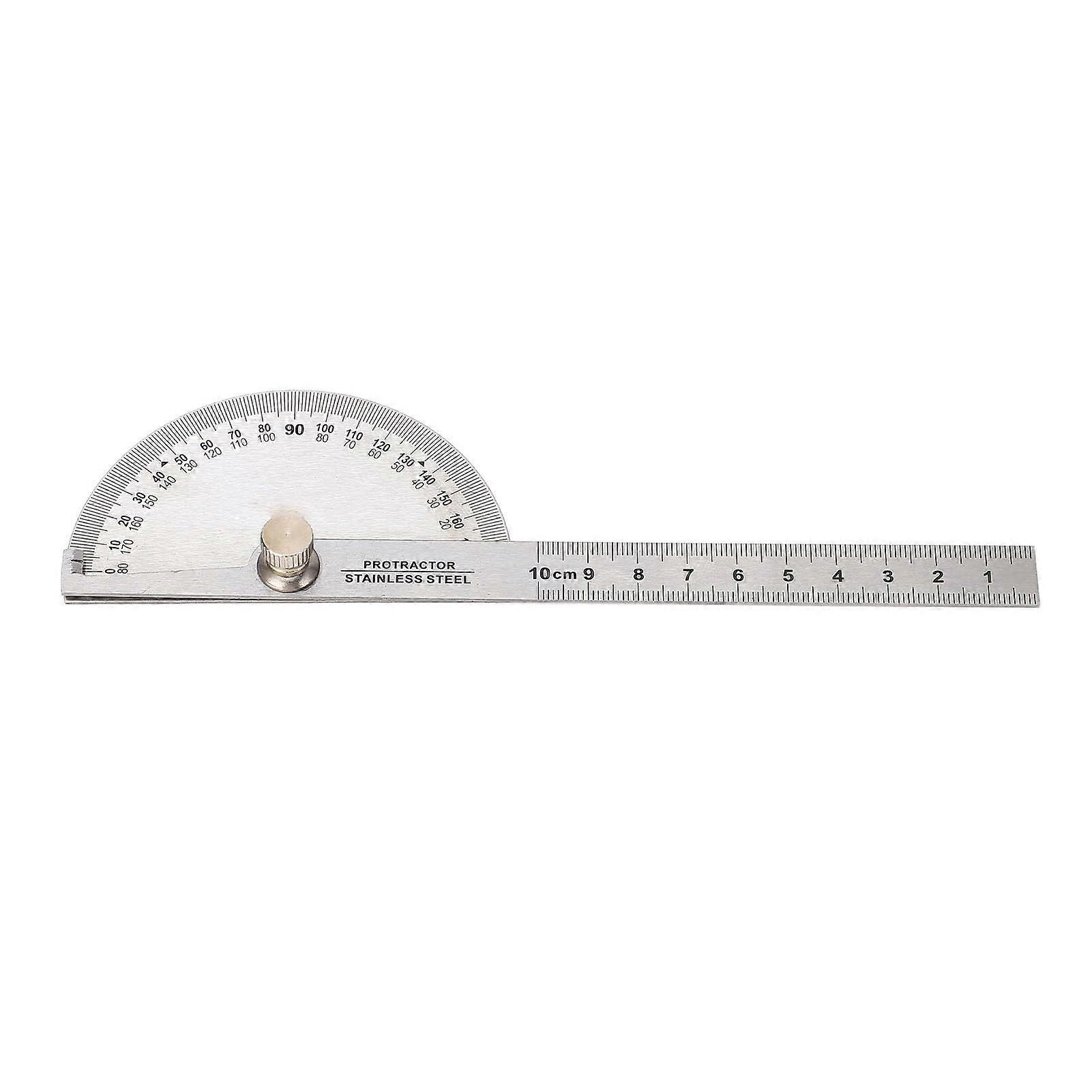 Angle Protractor Ruler Stainless Steel Adjustable 0 to 180 Degrees Precision Measuring Tool