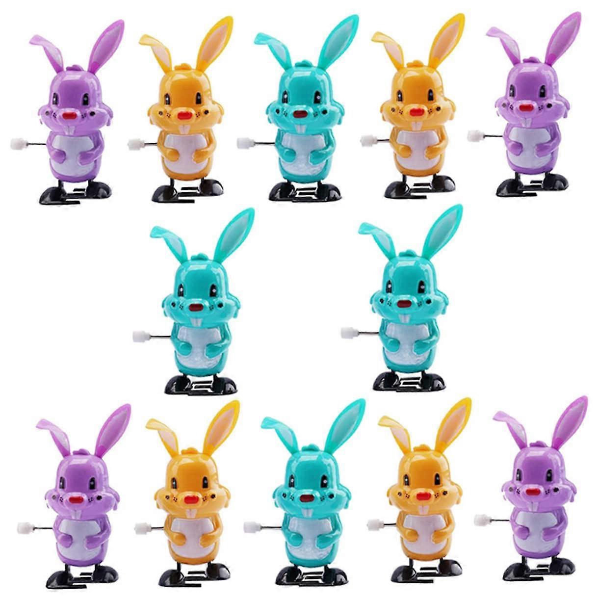 Pack of 12 Rabbit Mini WindUp Toys, Easter Bunny, Mini Wind Up Toys, Toy Rabbit, Small Rabbit, Wind Up Rabbit Running Toy, Wind Up Toy for