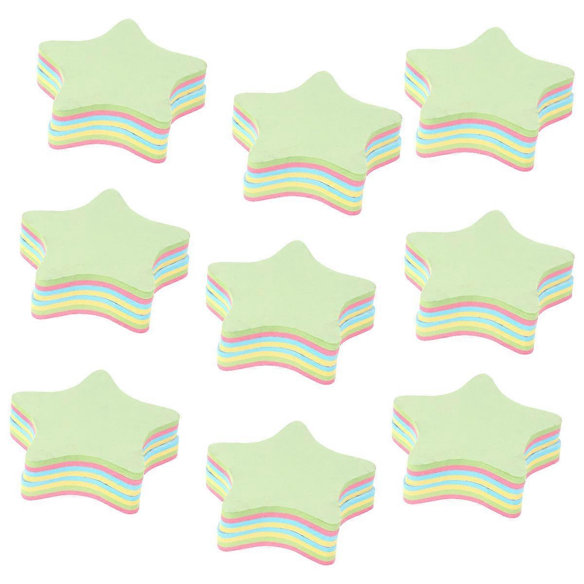 1200Pcs Stylish Color Pentagram Shapes Memo Pad Memo Notebook Stationery School Supplies(Pink)