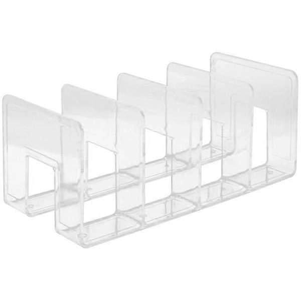 File storage rack desk bookshelf office file bookshelf file storage rack (32.50X14.50X13.00CM, transparent)