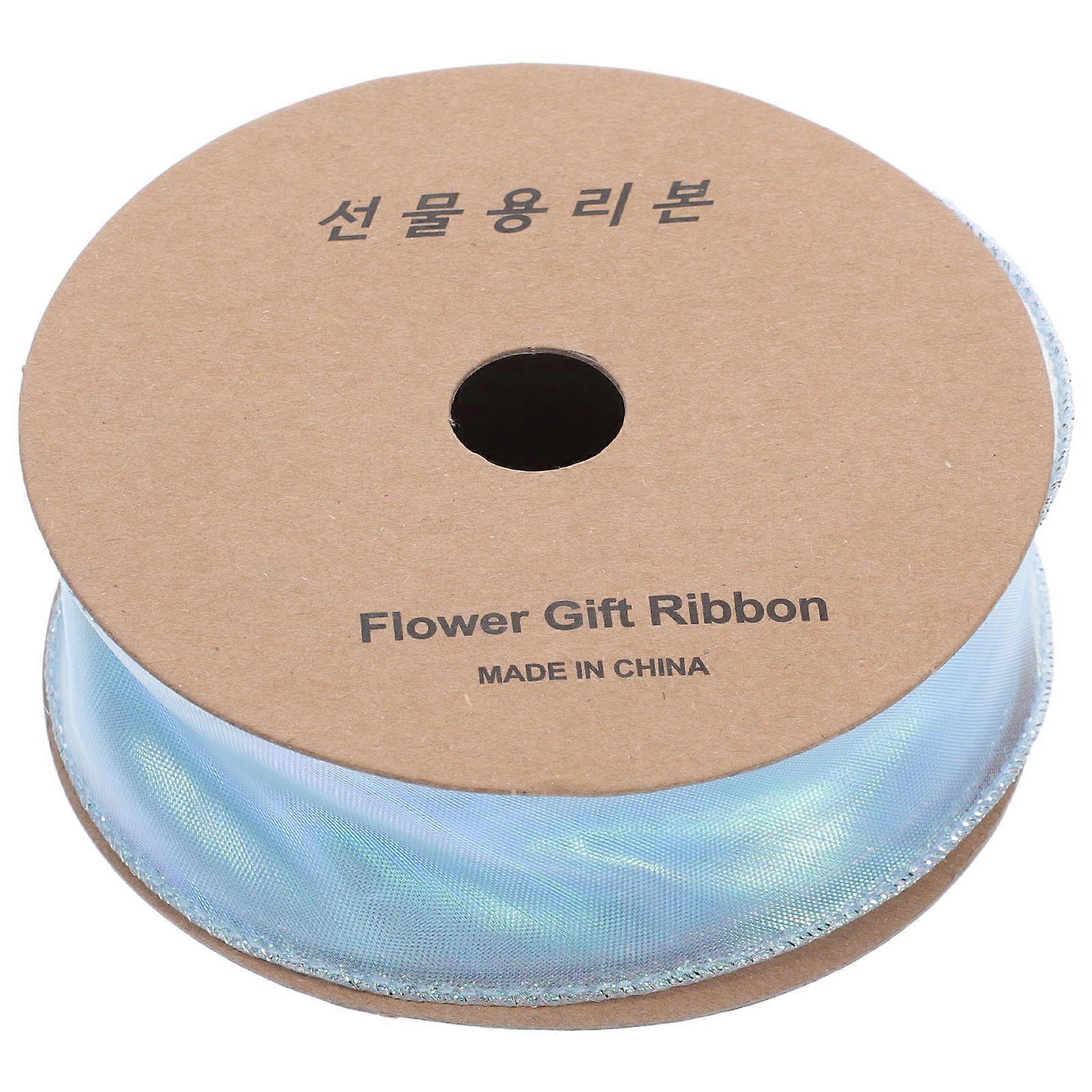 Polyester Floral Ribbon 1 Roll Wave Supplies For Holiday Decorations 0.1X3.8X900CM DIY Craft
