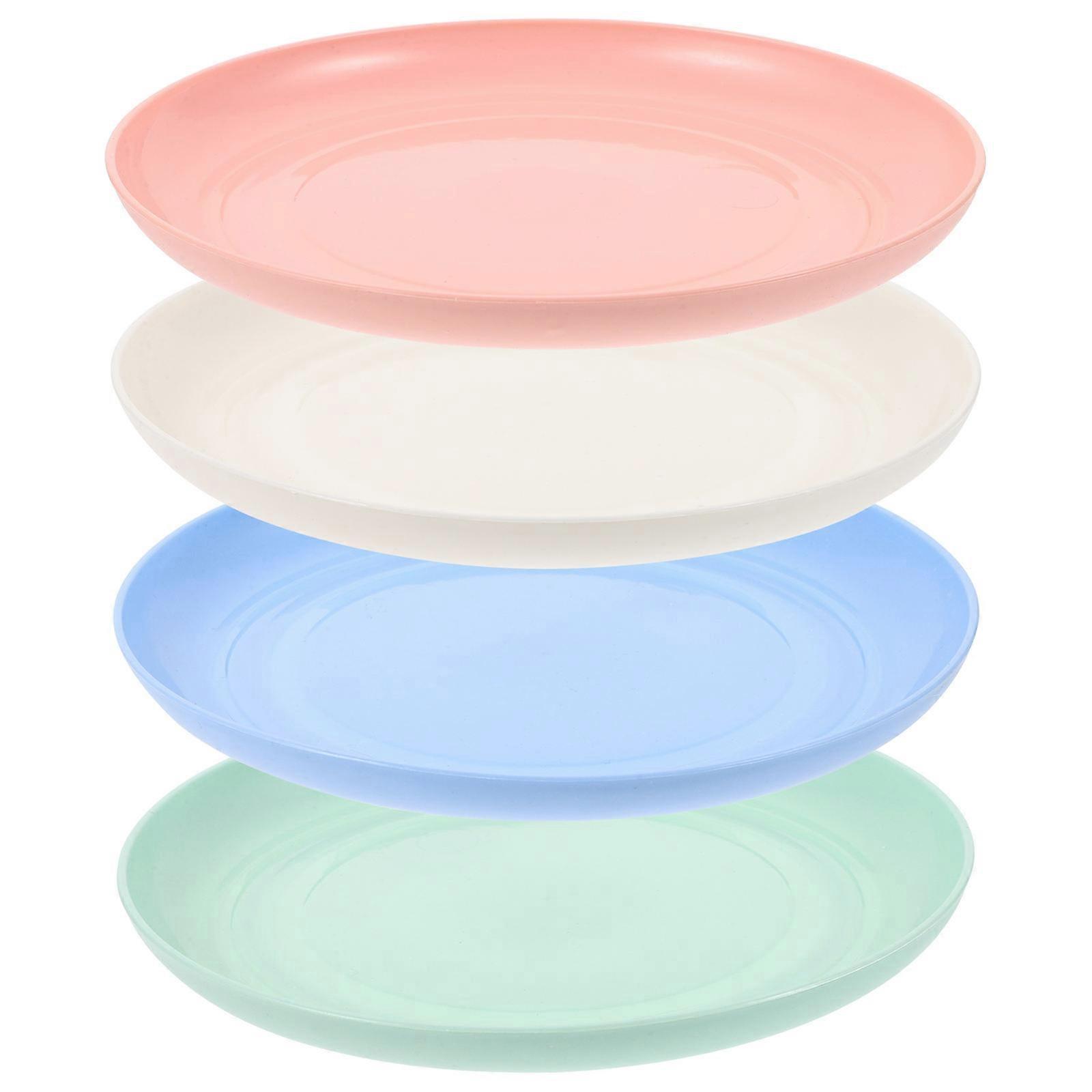 Flat Feeding Dish For Cats With Non-Slip Bottom Designed For Daily Feeding And Comfort Easy Cleaning 4Pcs