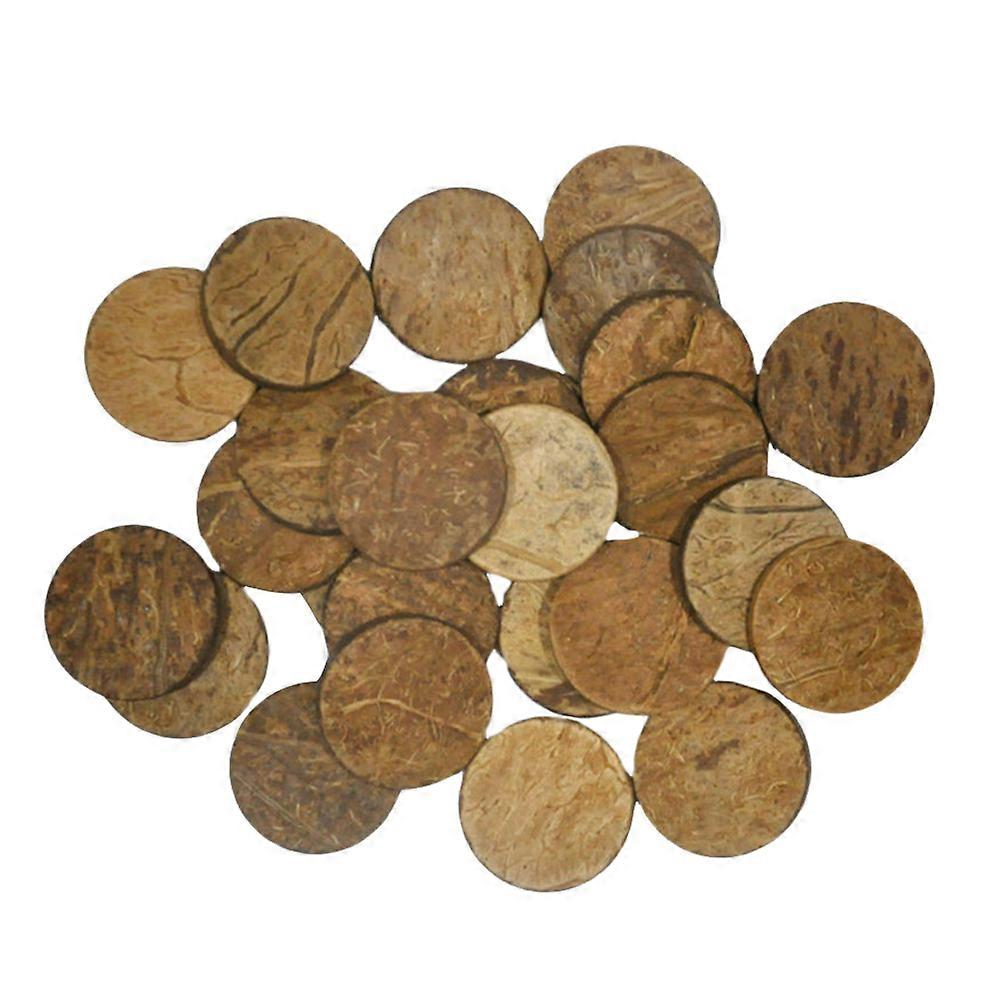Decor Cocnut Coconut Shell Discs Ideal Habitat For Aquatic Creatures Easy Aquascaping Solution Natural Design 2.50X2.50X0.20CM 1Set