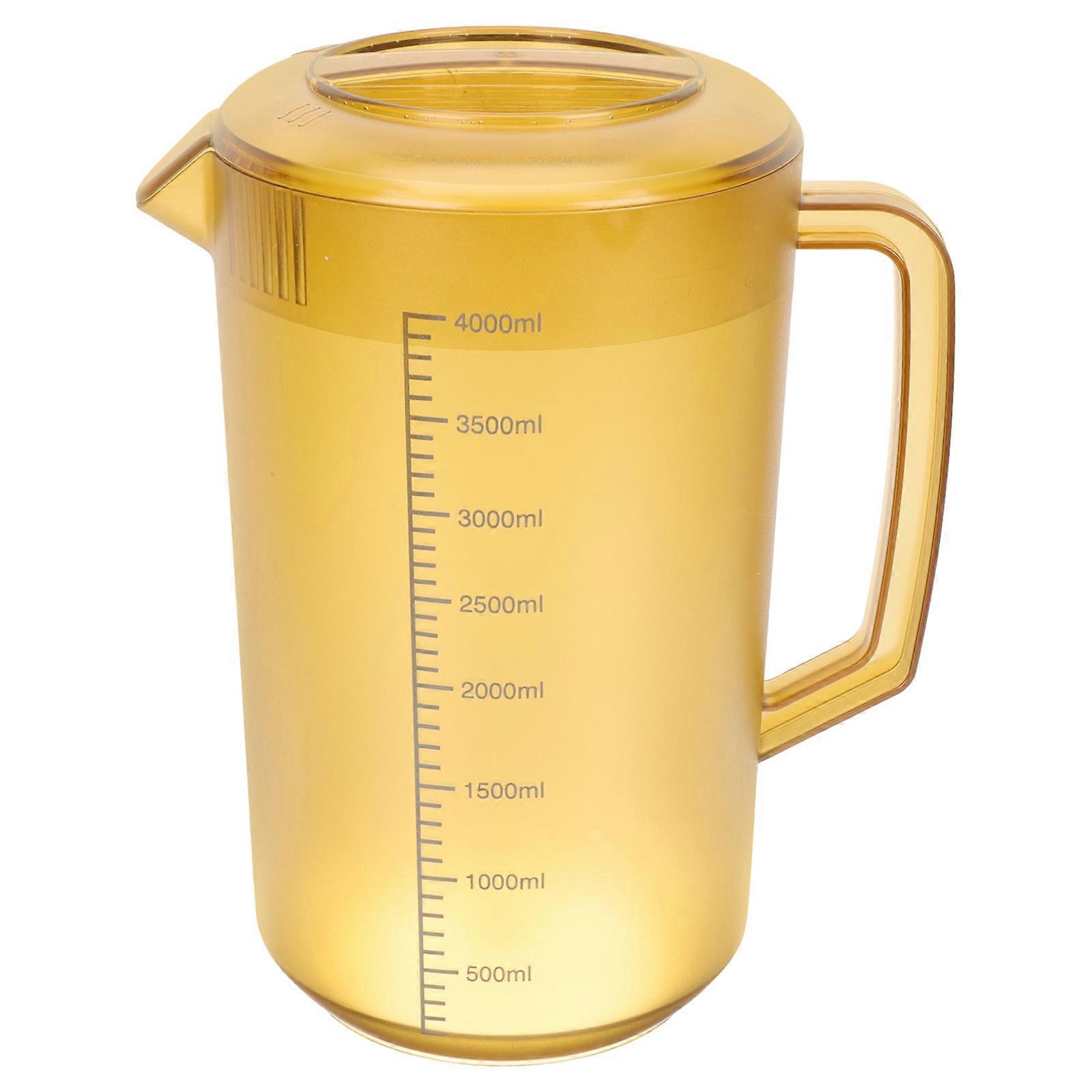 Khaki Acrylic Water Pitcher with Scale Design for Home Large Capacity Lightweight and Compact 1.5L