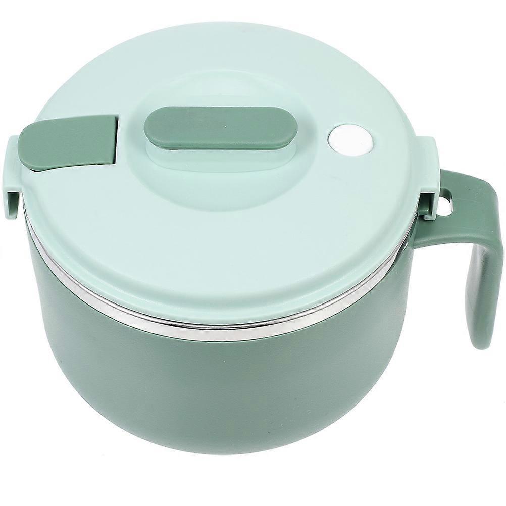 Stainless Steel and PP Material Food Bowl with Handle Design for Kitchen Use Green Color 1.2L
