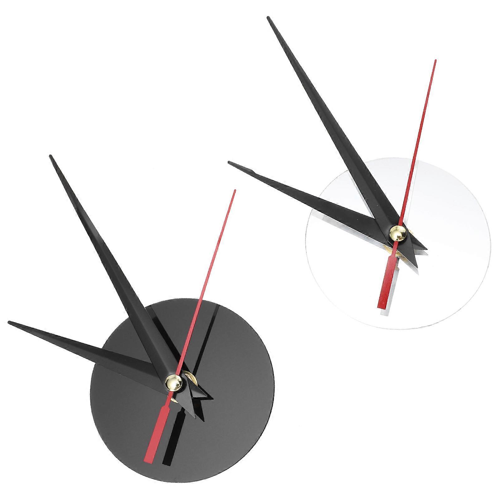 White Clock Movement Replacement Parts for Wall Clocks 2 Sets Acrylic and Aluminum Alloy Durable