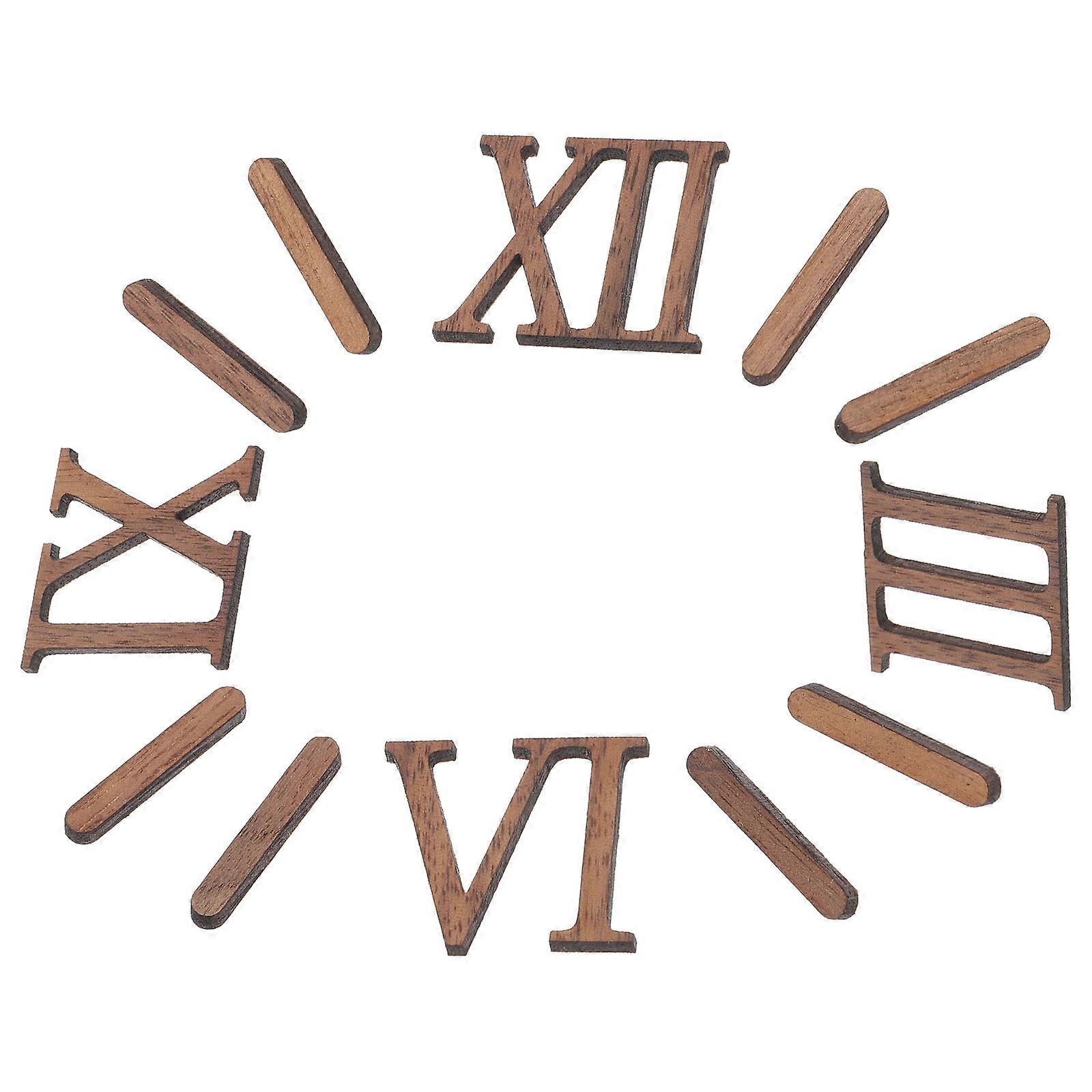 Roman Numeral Clock Wall Clock Diy Material Suitable For Dining Room Decoration Diy Enthusiasts 1Set