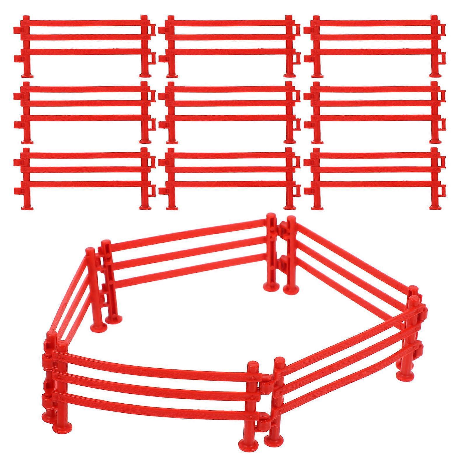 60pcs Fence for Fairy Garden Dollhouse Miniature Corral Border, Sturdy Model for Easy DIY Imaginative Play with Farm Animals