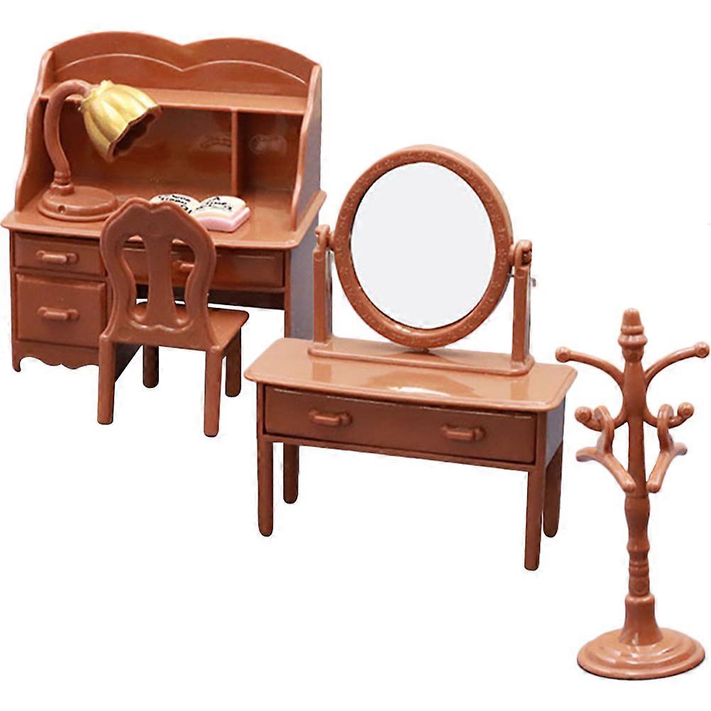 Mini Furniture Model Realistic Design Chair and Table Set Safe and Materials Collection 1Set
