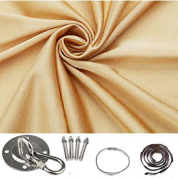 Children's Hammock, Elastic Hammock for Indoor 280*100cm Gold, comfortable and safe.