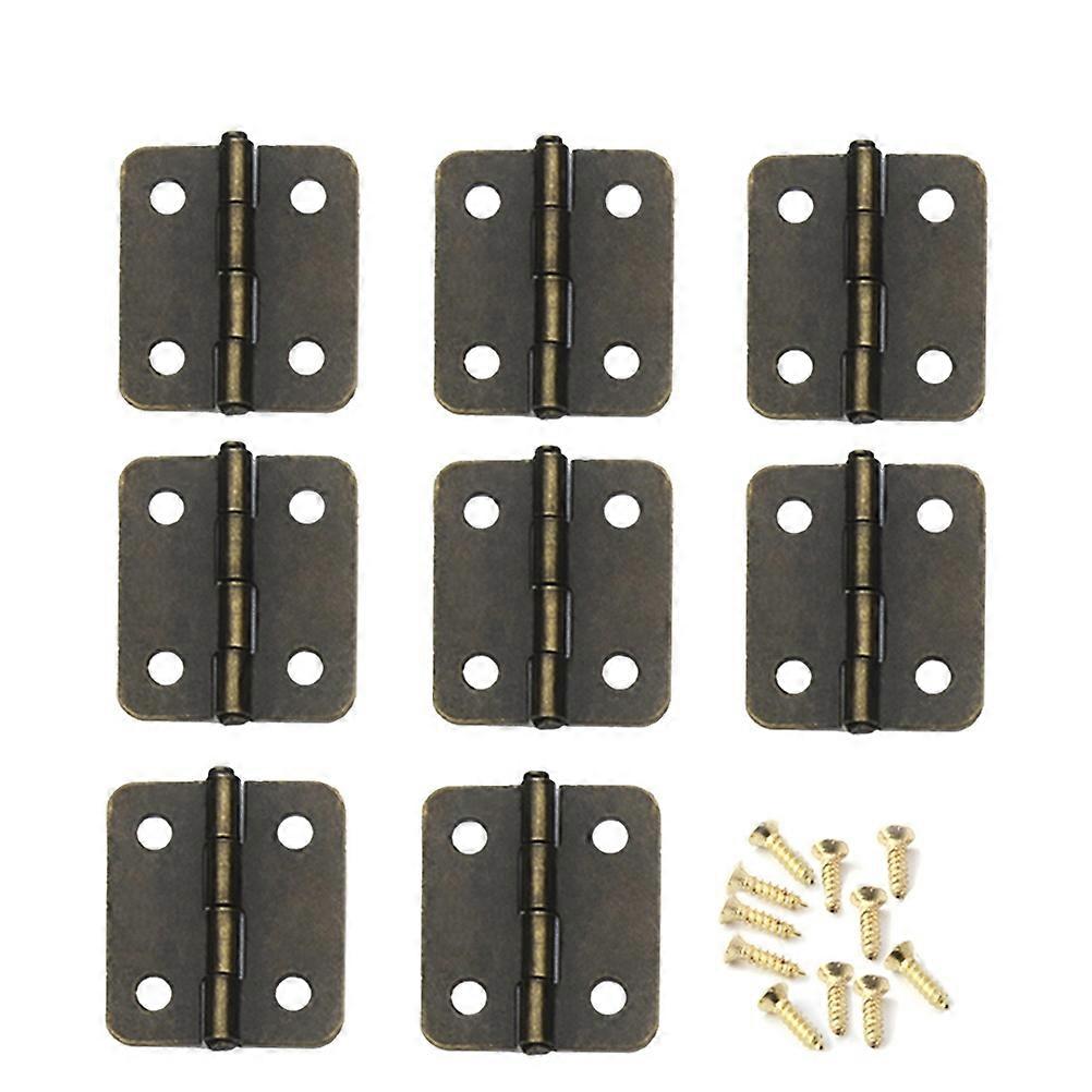 Durable Automatic Self Closing Spring Hinges Stainless Steel for Jewel Cases (Bronze, 20pcs Hinges and 80pcs Screws)