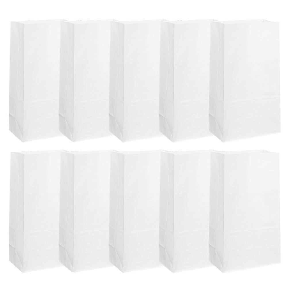 50 Pcs Square Bottom Paper Bags For Bread Food And Desserts Oil For Party Favors Snacks And Cookies
