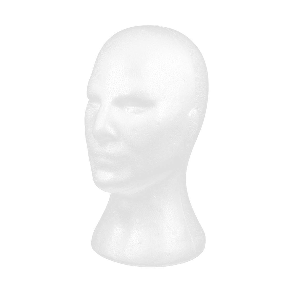 White Foam mannequin Head for Holding Hats Lightweight and Strong Display Model 7.5 Inches