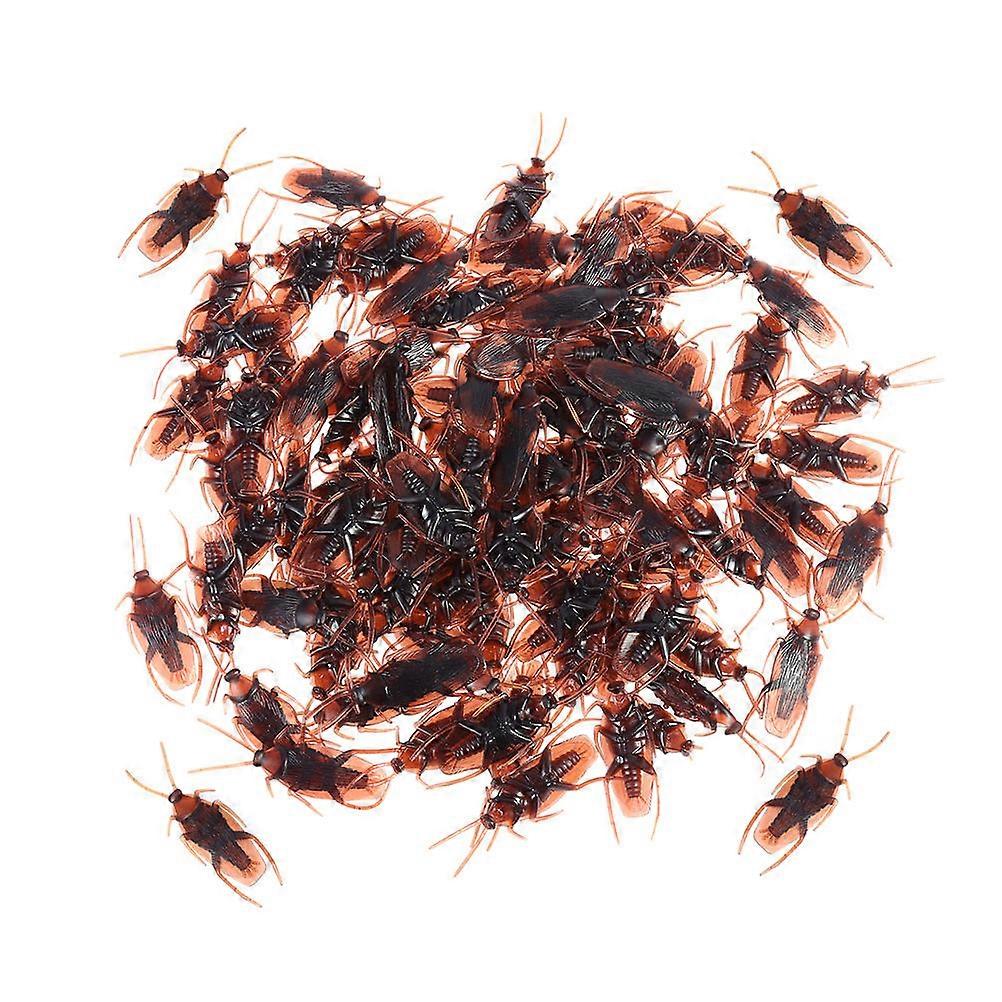 PVC Fake Bugs for Decoration with Vivid Brown Color and Realistic Appearance 150 Pieces