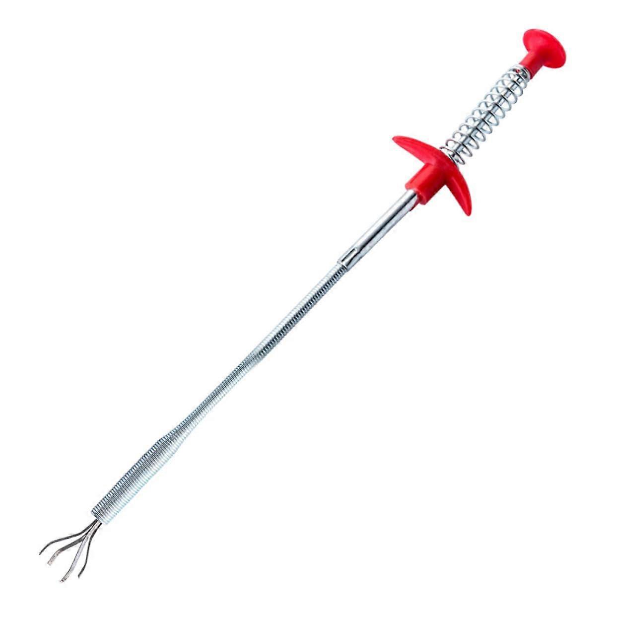 4-Piece Drain Cleaning Set Flexible Drain Cleaning Tool For Sink And Bathtub Hair Clog Removal Red