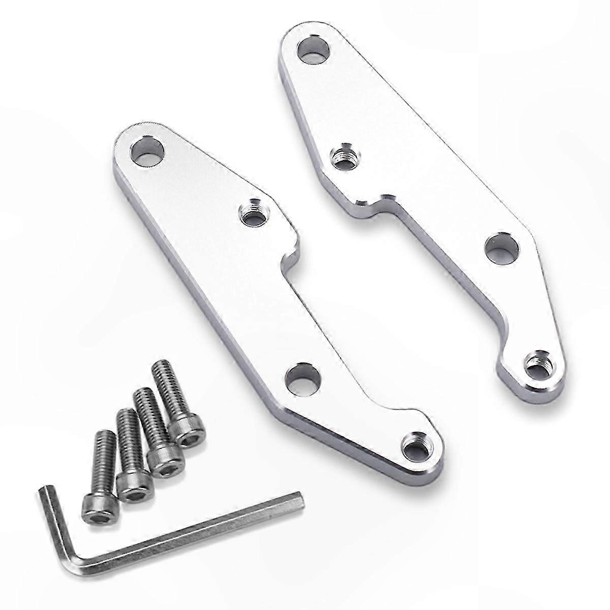 Silver Motorcycle Foot Pedal Riser Bracket for Height Adjustment