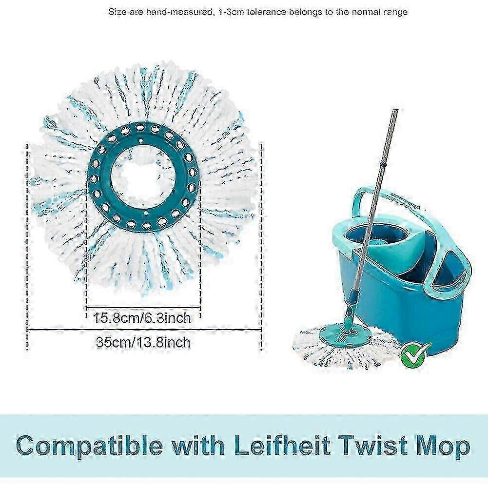 Leifheit Ergo Mop Set with 2 Replacement Heads - Comfortable & Efficient Cleaning