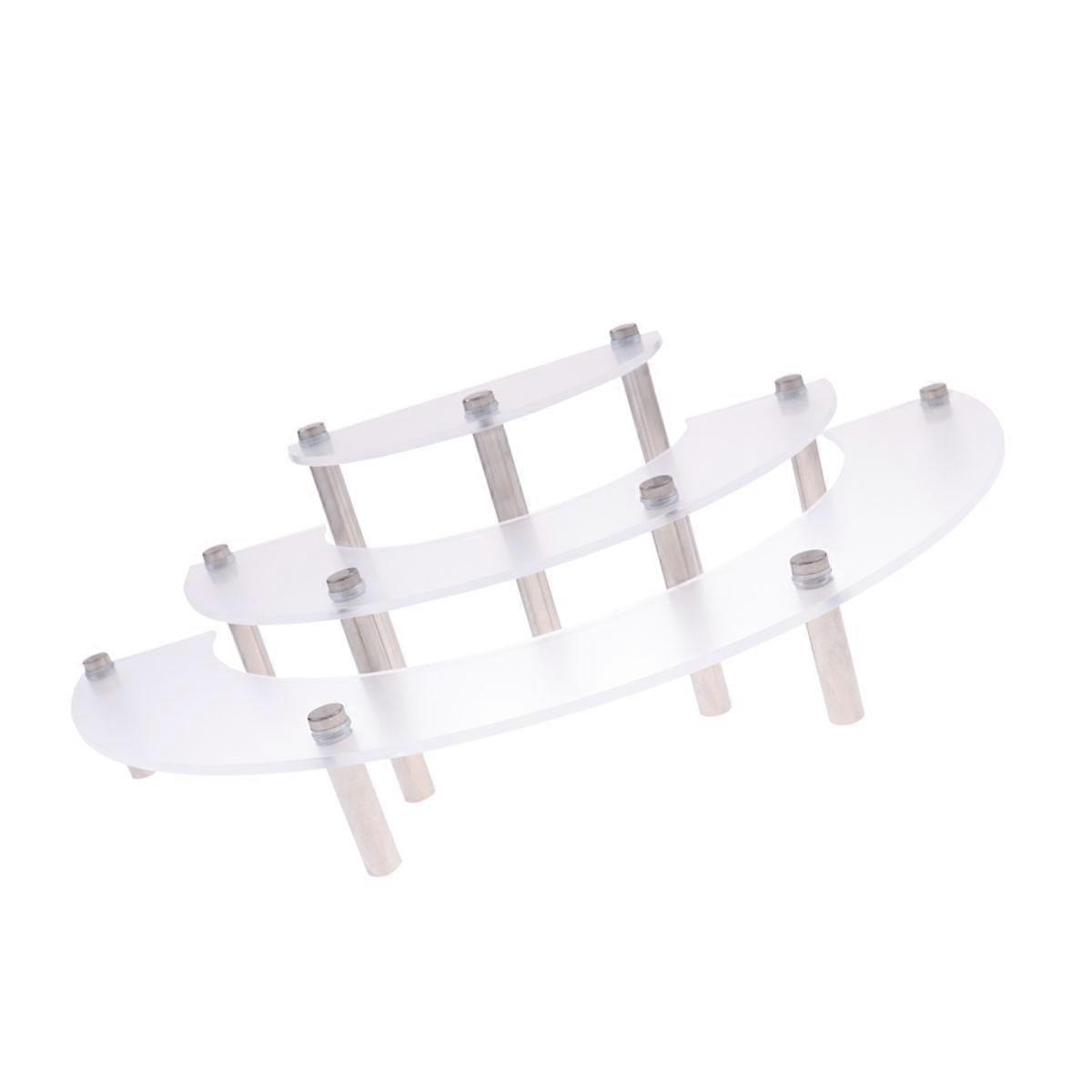 Akryl cupcake stand, elegant dessert displayhållare för bröllop, födelsedagar, fester Lätt att montera transparent serveringsfat för kakor och