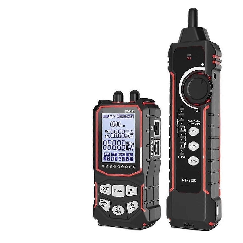 Network Cable Tester with LCD Display, Visual Fault Locator, Optical POE Power Meter and High Sensitivity 01