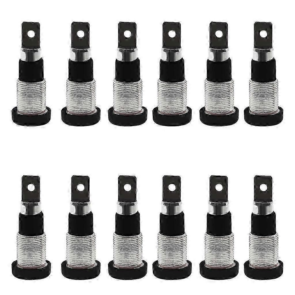 12pcs 4mm Banana Jack Socket Female Adapter Panel Mount Binding Post M4x28mm Perfect For Testing Equipments 30-60vdc