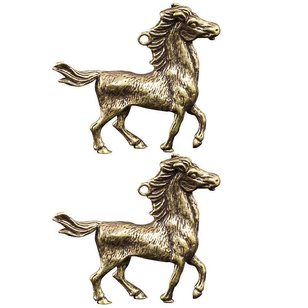 時代を超越した中国真鍮の彫像馬のネックレスは、動物をテーマにしたジュエリーとして最適です