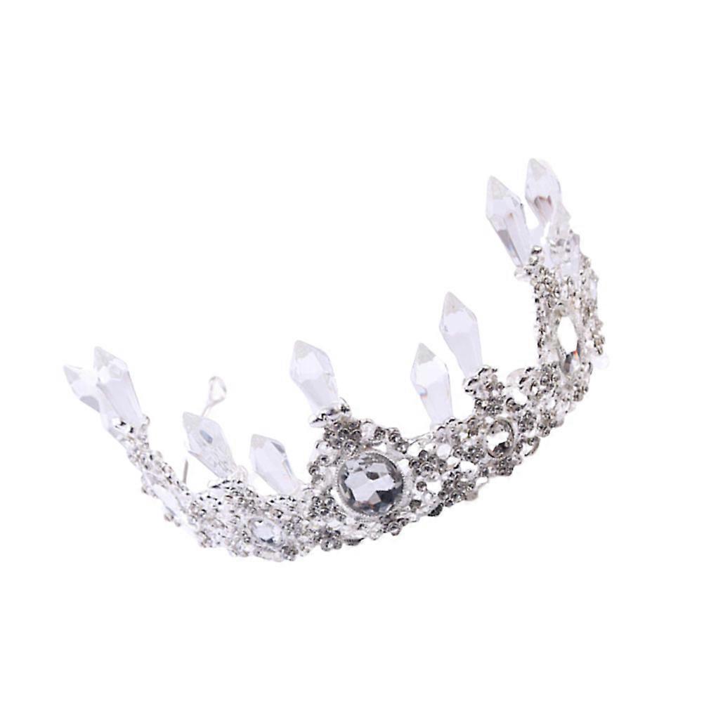 Water Jet Cleaning Shape Bride Crown for Silver Headdress