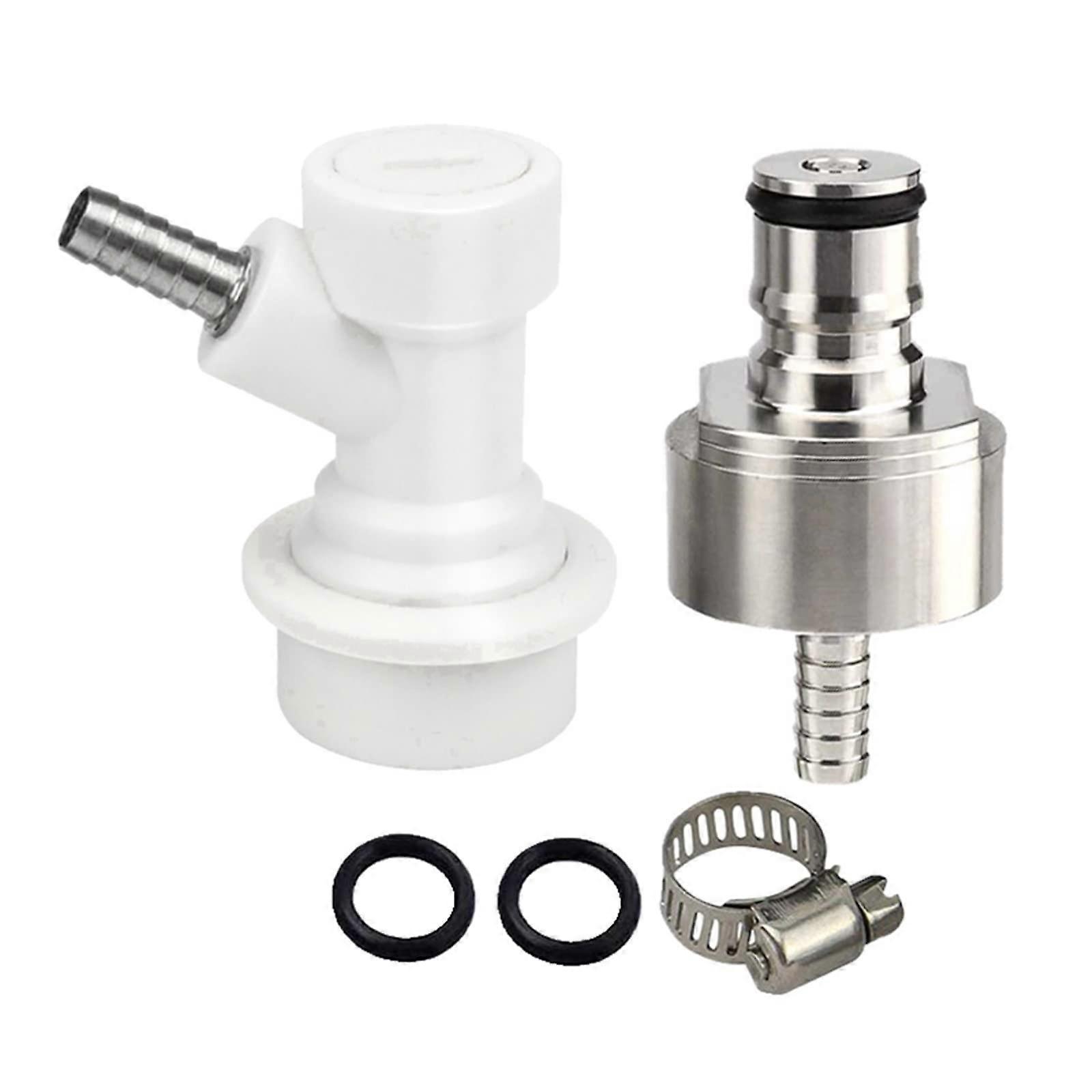 Beer Barrel Home Brewing System with 5/16 Inch Barb, CO2 Coupling, Ball Lock for Craft Beer and Juice Connection
