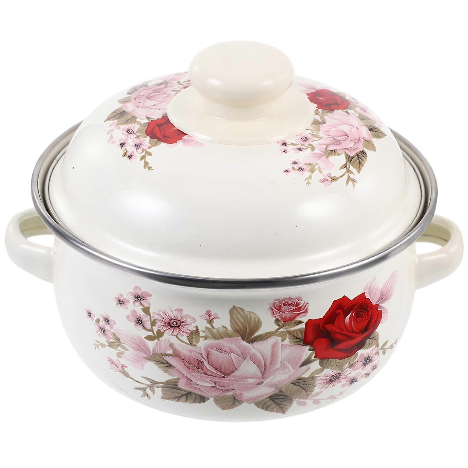 Enamel Soup Pot Large Pots for Cooking Practical Falcon Enamel Large Cooking Pot